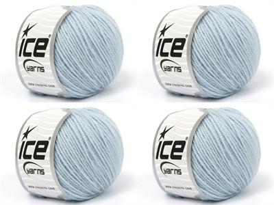 Lot of 4 Skeins Ice Yarns BABY ALPACA (45% Superwash Extrafine Merino Wool) Yarn Baby Blue