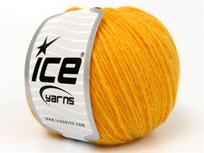 Lot of 4 Skeins Ice Yarns BABY ALPACA (45% Superwash Extrafine Merino Wool) Yarn Dark Yellow