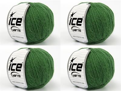 Lot of 4 Skeins Ice Yarns BABY ALPACA (45% Superwash Extrafine Merino Wool) Yarn Green