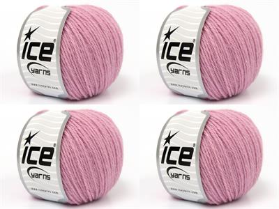 Lot of 4 Skeins Ice Yarns BABY ALPACA (45% Superwash Extrafine Merino Wool) Yarn Baby Pink