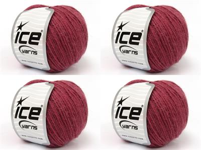 Lot of 4 Skeins Ice Yarns BABY ALPACA (45% Superwash Extrafine Merino Wool) Yarn Orchid