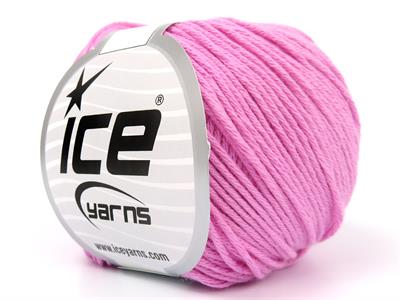 Lot of 4 Skeins Ice Yarns ORGANIC BABY COTTON (100% Organic Cotton) Yarn Baby Pink