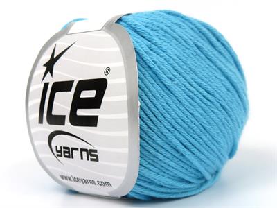 Lot of 4 Skeins Ice Yarns ORGANIC BABY COTTON (100% Organic Cotton) Yarn Turquoise