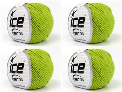 Lot of 4 Skeins Ice Yarns ORGANIC BABY COTTON (100% Organic Cotton) Yarn Pistachio Green