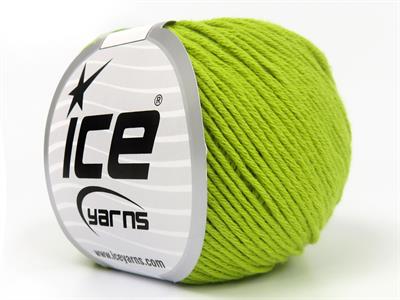 Lot of 4 Skeins Ice Yarns ORGANIC BABY COTTON (100% Organic Cotton) Yarn Pistachio Green