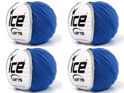 Lot of 4 Skeins Ice Yarns ORGANIC BABY COTTON (100% Organic Cotton) Yarn Blue
