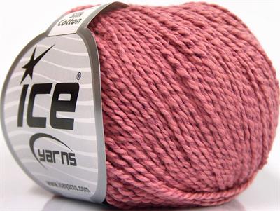 4x50gr. SILK COTTON Ipek, Pamuk Gül pembe Lüks, İpek, Yazlık İplikler, Pamuk