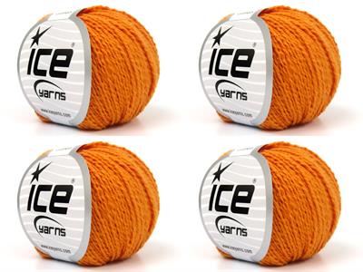 4x50gr. SILK COTTON Ipek, Pamuk Turuncu Lüks, İpek, Yazlık İplikler, Pamuk