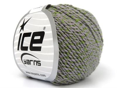 4x50gr. SILK COTTON Ipek, Pamuk Gri, Açık Yeşil Lüks, İpek, Yazlık İplikler, Pamuk