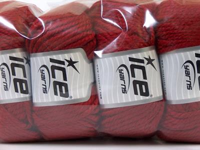 4x100gr. ALPACA BULKY Alpaka, Yün, Akrilik Koyu kırmızı Lüks, Alpaka, Kışlık, Kalın