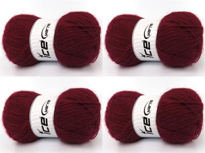 4x100gr. ANGORA Tiftik, Yün, Akrilik Bordo Kışlık, Angora