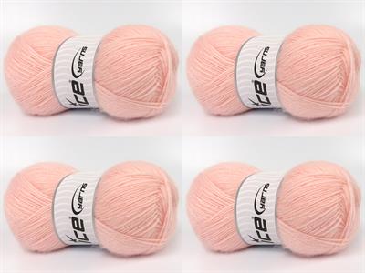 4x100gr. ANGORA Tiftik, Yün, Akrilik Bebe Pembesi Kışlık, Angora