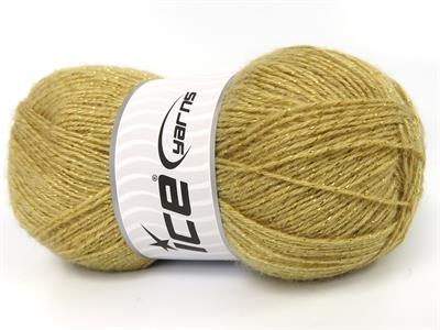 Lot of 4 x 100gr Skeins Ice Yarns ANGORA GLITZ (10% Mohair 15% Wool) Yarn Dark Cream