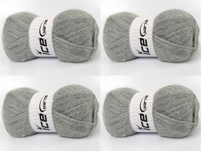 4x100gr. ANGORA Tiftik, Yün, Akrilik Gri Melanj Kışlık, Angora