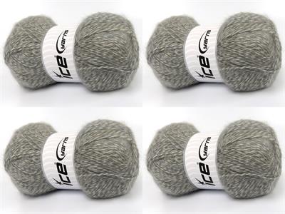 4x100gr. ANGORA Tiftik, Yün, Akrilik Beyaz, Gri, Deve Tüyü Kışlık, Angora