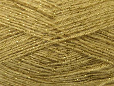 Lot of 4 x 100gr Skeins Ice Yarns ANGORA GLITZ (10% Mohair 15% Wool) Yarn Dark Cream
