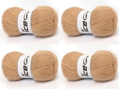 4x100gr. ANGORA Tiftik, Yün, Akrilik Pudra Pembe Kışlık, Angora