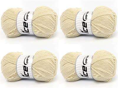4x100gr. BABY DREAM  Krem Kışlık, Düz iplikler, Worsted, 100% Akrilik , Anti-Pilling