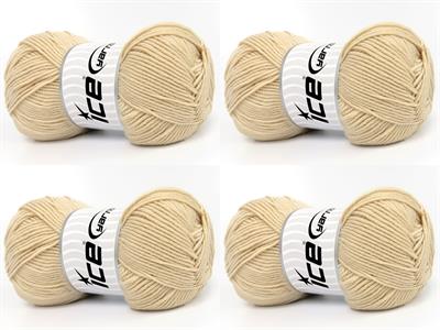 4x100gr. BABY DREAM  Koyu Krem Kışlık, Düz iplikler, Worsted, 100% Akrilik , Anti-Pilling