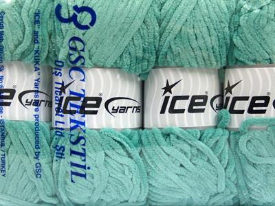 Lot of 4 x 100gr Skeins Ice Yarns CHENILLE BABY (100% MicroFiber) Yarn Green