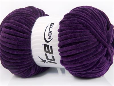 Lot of 4 x 100gr Skeins Ice Yarns CHENILLE BABY (100% MicroFiber) Yarn Purple