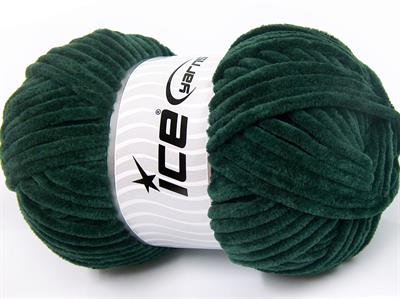 Lot of 4 x 100gr Skeins Ice Yarns CHENILLE BABY (100% MicroFiber) Yarn Dark Green