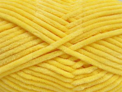 Lot of 4 x 100gr Skeins Ice Yarns CHENILLE BABY (100% MicroFiber) Yarn Light Yellow