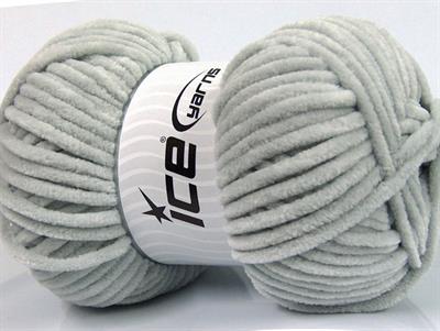 Lot of 4 x 100gr Skeins Ice Yarns CHENILLE BABY (100% MicroFiber) Yarn Light Grey