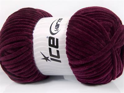 Lot of 4 x 100gr Skeins Ice Yarns CHENILLE BABY (100% MicroFiber) Yarn Maroon