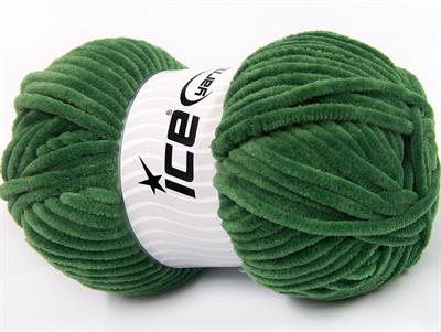 Lot of 4 x 100gr Skeins Ice Yarns CHENILLE BABY (100% MicroFiber) Yarn Jungle Green