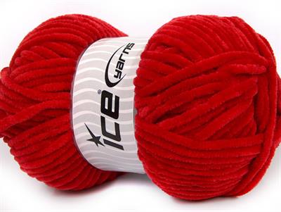 Lot of 4 x 100gr Skeins Ice Yarns CHENILLE BABY (100% MicroFiber) Yarn Red