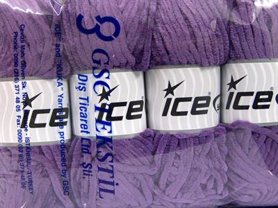 Lot of 4 x 100gr Skeins Ice Yarns CHENILLE BABY (100% MicroFiber) Yarn Lavender