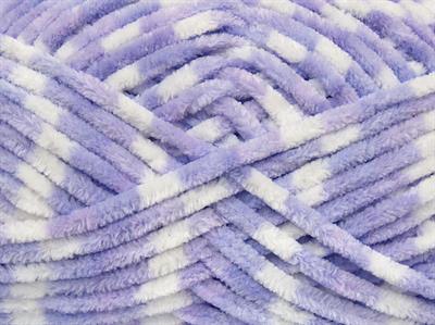 Lot of 4 x 100gr Skeins Ice Yarns CHENILLE BABY COLORS (100% MicroFiber) Yarn Lilac White