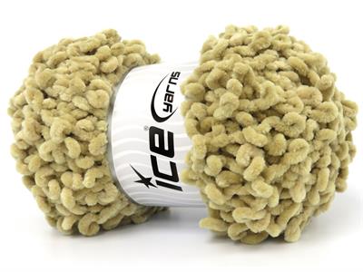 Lot of 4 x 100gr Skeins Ice Yarns CHENILLE BOUCLERON (100% MicroFiber) Yarn Dark Beige