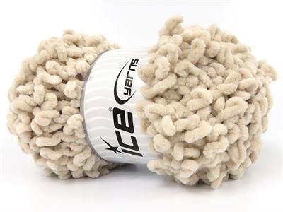 Lot of 4 x 100gr Skeins Ice Yarns CHENILLE BOUCLERON (100% MicroFiber) Yarn Beige