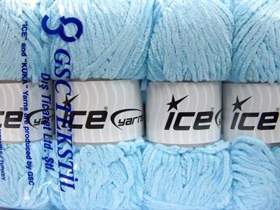 4x100gr. CHENILLE BABY LIGHT Mikro Fiber Açık Mavi Kışlık, Bebe, Şönil