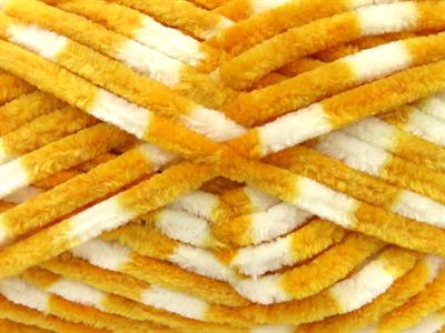 Lot of 4 x 100gr Skeins Ice Yarns CHENILLE BABY COLORS (100% MicroFiber) Yarn Gold White
