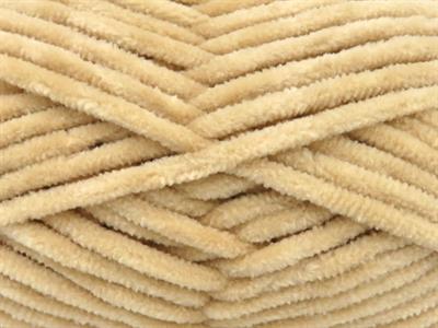 Lot of 4 x 100gr Skeins Ice Yarns CHENILLE BABY (100% MicroFiber) Yarn Dark Cream