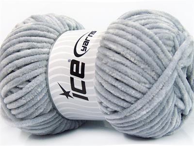 Lot of 4 x 100gr Skeins Ice Yarns CHENILLE BABY (100% MicroFiber) Yarn Grey