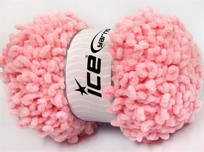 Lot of 4 x 100gr Skeins Ice Yarns CHENILLE BOUCLERON (100% MicroFiber) Yarn Light Pink