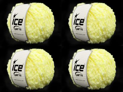 4x100gr. CLOUDY Premium Akrilik Açık Sarı Kışlık, Buklet, Çok Kalın, Akrilik