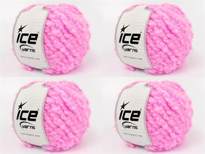 4x100gr. CLOUDY Premium Akrilik Pembe Kışlık, Buklet, Çok Kalın, Akrilik