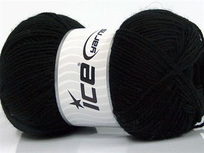 4x100gr. ELITE WOOL Yün, Akrilik Siyah Kışlık, Yün, Worsted