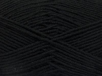 4x100gr. ELITE WOOL Yün, Akrilik Siyah Kışlık, Yün, Worsted