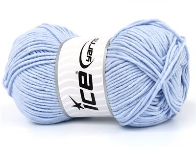 4x100gr. LORENA WORSTED Akrilik, Pamuk Buz Mavisi Yazlık İplikler, Pamuk, Worsted