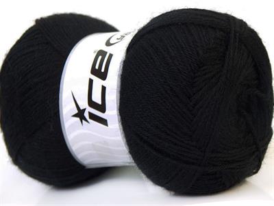 4x100gr. MERINO GOLD Akrilik, Merino Yün Siyah Lüks, Merinos, Kışlık