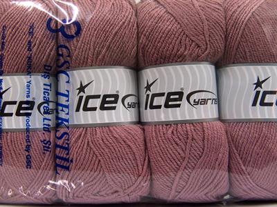 4x100gr. MERINO GOLD LIGHT Akrilik, Merino Yün Gül pembe Lüks, Merinos, Kışlık