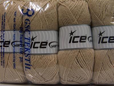 4x100gr. MERINO GOLD LIGHT Akrilik, Merino Yün Bej Lüks, Merinos, Kışlık