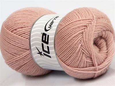 4x100gr. MERINO GOLD Akrilik, Merino Yün Pudra Pembe Lüks, Merinos, Kışlık