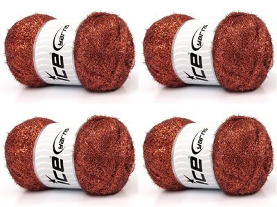 4x100gr. METALLIC GLITZ 100GR Metalik Simli Bakır Metalik Simli, Kışlık, Çok İnce, Yazlık İplikler